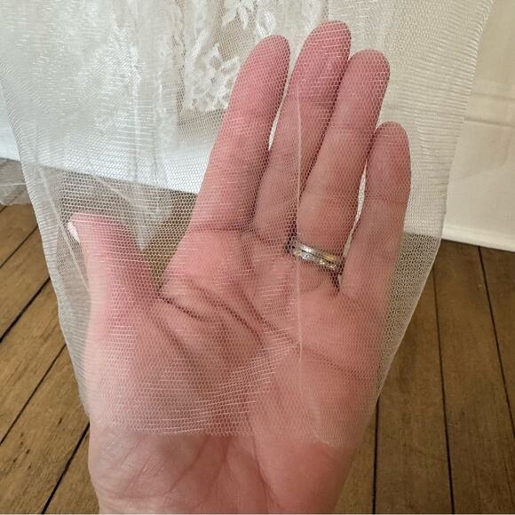 NWT Lulu’s Sweet Love Ivory Lace Tulle Beaded Maxi Dress 1X Wedding - Picture 10 of 13